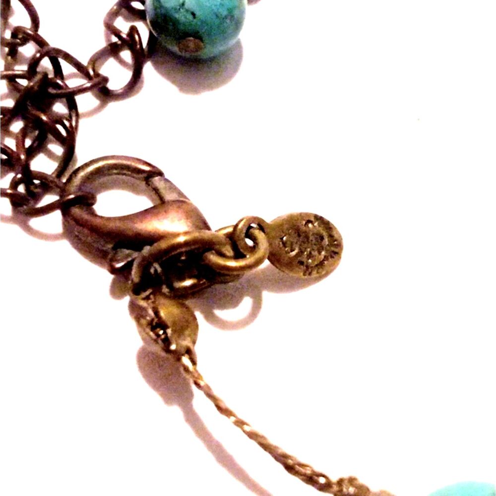 Premier Designs Howlite Tigers Eye Beaded Station Chain Necklace * - Picture 5 of 5